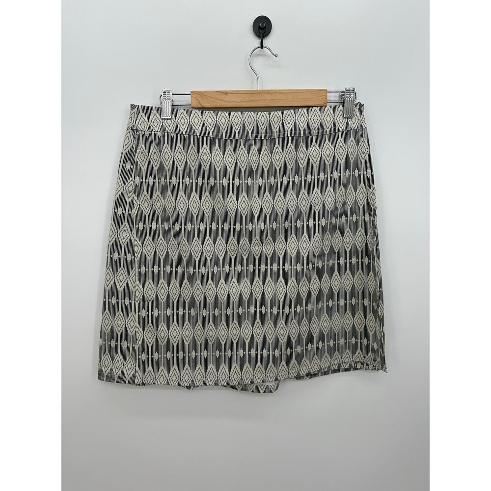Ripskirt Womens‎ Geometric Mini Wrap Skirt Size M Cream Beach Swim Cruise Pool